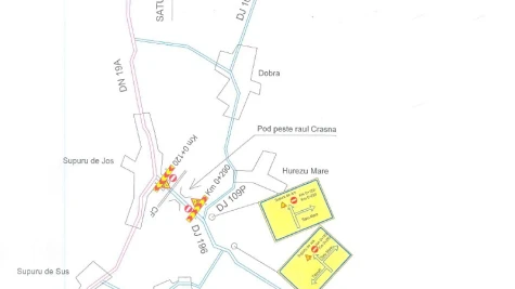 Restricție totală de circulație între Supuru de Jos și Fărcășura